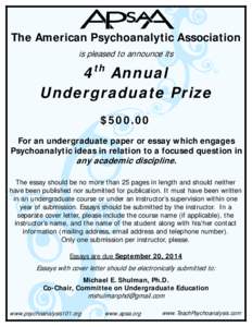 Undergrad Prize Flyer 2015 rv 4-14