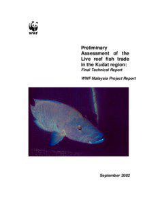 Preliminary Assessment of the Live reef fish trade