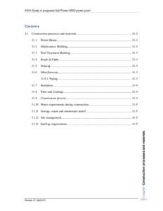 ESIA Study of proposed Gulf Power MSD power plant  Contents 11.  Construction processes and materials....................................................................... 11-2