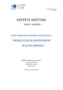 AMERICAS DESK[removed]EXPERTS MEETING - DRAFT AGENDA -