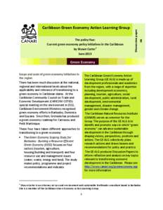 #6  The policy flux: Current green economy policy initiatives in the Caribbean by Shawn Carter1 June 2013