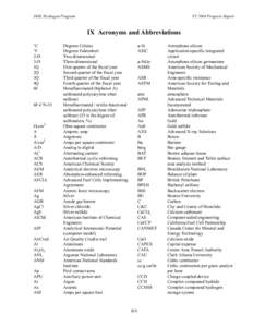 IX. Acronyms and Abbreviations