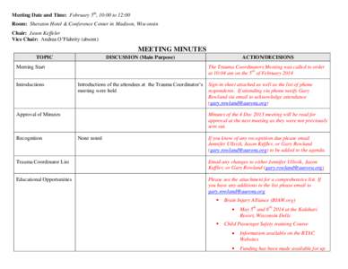 Gundersen Lutheran Meeting Record