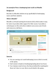 Pollination / Beekeeping / Educational technology / Assistive technology / Moodle / Virtual learning environment / Apiary Laboratory / Apiary / Learning / Software / Educational software