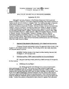 Civil service in the United States / Finance / Thrift Savings Plan / Andrew Saul / TSPTALK / Federal Retirement Thrift Investment Board / Financial economics / Investment