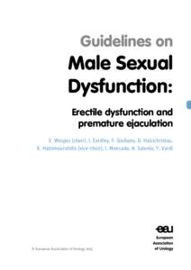 Guidelines on  Male Sexual Dysfunction: Erectile dysfunction and premature ejaculation