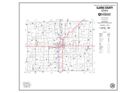 HIGHWAY AND TRANSPORTATION MAP  CLARKE COUNTY IOWA Prepared By
