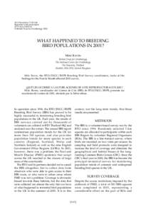 Bird Populations 7:[removed]Reprinted with permission BTO News 243:8-10 © British Trust for Ornithology[removed]WHAT HAPPENED TO BREEDING