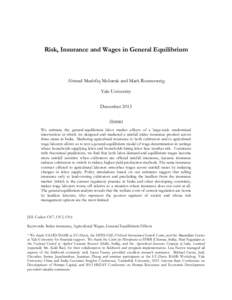 Supply and demand / Efficiency wage / Labour economics / Equilibrium wage / JEL classification codes / Daron Acemoğlu / Economic equilibrium / Health insurance coverage in the United States / Economics / Labor economics / Insurance