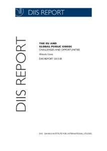 DIIS REPORT 2013:05  DIIS REPORT DIIS REPORT