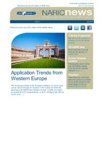 Is this email not displaying correctly? Welcome to the July 2012 edition of NARIC new s View it in your brow ser  Issue 7