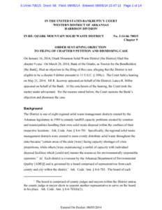 Insolvency / Economics / Civil law / Chapter 9 /  Title 11 /  United States Code / 403 / United States bankruptcy court / Trustee / Bankruptcy in the United States / Law / United States bankruptcy law / Bankruptcy