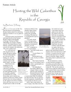 Feature Article  Hunting the Wild Galanthus in the Republic of Georgia by Barbara Tiffany