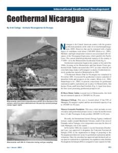 International Geothermal Development  By Ariel Zúñiga - Instituto Nicaragüense de Energía N