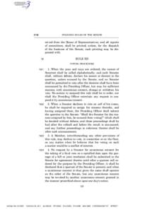 ø12¿  STANDING RULES OF THE SENATE ceived from the House of Representatives, and all reports of committees, shall be printed, unless, for the dispatch