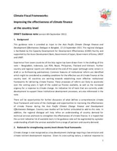 Development / Carbon finance / Economics / United Nations Framework Convention on Climate Change / Environmental social science / Economics of global warming / Climate Investment Funds / Capacity development / Reducing Emissions from Deforestation and Forest Degradation / Climate change policy / Environment / Climate change