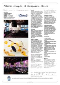 Central Piers / Sketch / Catering / Menu / O.T.T.