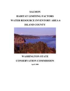 SALMON HABITAT LIMITING FACTORS WATER RESOURCE INVENTORY AREA 6 ISLAND COUNTY  WASHINGTON STATE