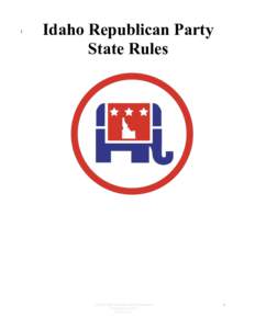 1  Idaho Republican Party State Rules  Official Idaho Republican Party Document