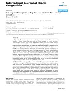 Cartography / Geography / Geostatistics / Spatial analysis / Outbreak / Resampling / Statistical hypothesis testing / Poisson distribution / Statistics / Statistical inference / Spatial data analysis