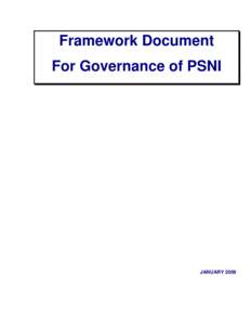 framework documents for governance of PSNI