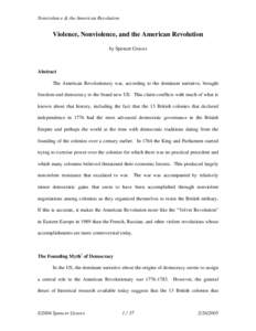 18th century in the United States / Age of Enlightenment / American Revolution / Nonviolence / Albany Plan / Thirteen Colonies / Colonial history of the United States / Democracy / United States Declaration of Independence / Humanities / History of the United States / History of the United Kingdom