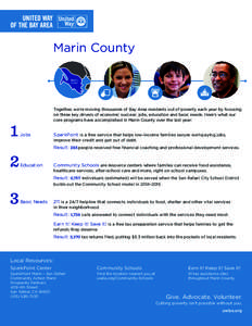 Marin County[removed]Together, we’re moving thousands of Bay Area residents out of poverty each year by focusing