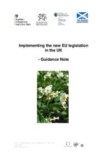 Implementing the new EU legislation in the UK - Guidance Note SASA, Roddinglaw Road, Edinburgh, EH12 9FJ, Scotland