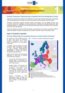 May[removed]ESPON EVIDENCE BRIEF