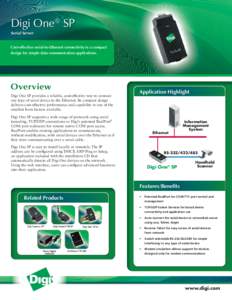 Digi One SP Device Server - Datasheet