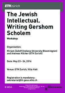 The Jewish Intellectual. Writing Gershom 03-titel-3 Scholem+ bold Master