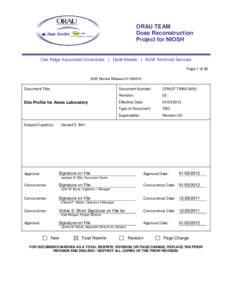 ORAU TEAM Dose Reconstruction Project for NIOSH Oak Ridge Associated Universities I Dade Moeller I MJW Technical Services Page 1 of 90