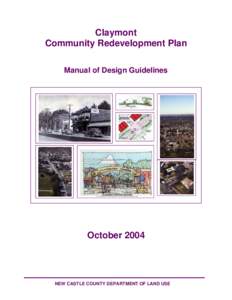 Claymont Community Redevelopment Plan Manual of Design Guidelines October 2004