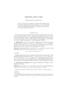 AVERAGING ALONG CUBES BERNARD HOST AND BRYNA KRA Abstract. We study the convergence of an average of eight functions, where the average is taken along cubes whose sizes tend to +∞ and show that this reduces to proving 