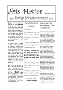 Arts Matter  Sep 2009 Vol 3No 7 Corangamite Arts Inc. ABN, A0008073R PO Box 115 Terang Vic 3264 Ph: www.corangamitearts.com