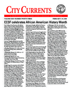 City CURRENTS A Newsletter for the City College community  Volume XXII • Number twenty-three