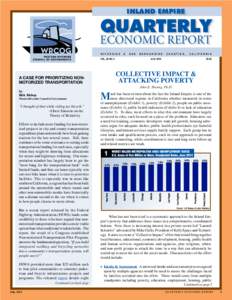 INLAND EMPIRE  QUARTERLY ECONOMIC REPORT RIVERSIDE VOL. 26 NO. 3