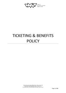 TICKETING & BENEFITS POLICY Sydney Gay and Lesbian Mardi Gras ABN[removed]Suite 6,94 Oxford Street Darlinghurst NSW 2010 t[removed]f[removed]removed]
