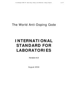 International Standards for Laboratories v4.0 August 2004