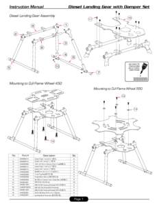 Diesel Landing Gear with Damper Set  Instruction Manual Diesel Landing Gear Assembly  15