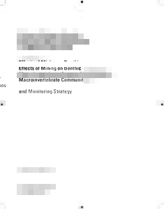 Effects of Mining on Benthic Macroinvertebrate Communities and Monitoring Strategy By Chester R. Anderson Chapter E20 of