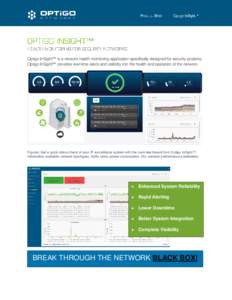 Optigo InSight™ is a network health monitoring application specifically designed for security systems. Optigo InSight™ provides real-time alerts and visibility into the health and operation of the network. Figures: G