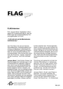 FLAG-Interview Prof. Jacques Morel, Vizedirektor im Bundesamt für Landwirtschaft (BLW), über die Erfahrungen der landwirtschaftlichen Forschungsanstalten mit FLAG: „FLAG wirkt sich auf die Mitarbeitenden motivierend 