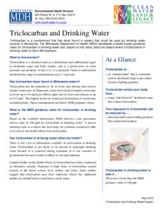 Triclocarban and Drinking Water