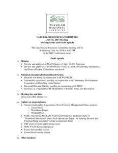 Minutes / Politics / Committee / Wardsboro /  Vermont / Emerald ash borer / Northfield Mountain / Winhall River / Government / Meetings / Parliamentary procedure / Geography of the United States