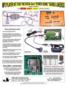 Model SS-MP3A CD MECHANISM CONVERTER1A