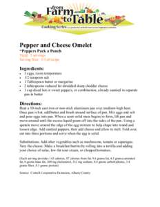 Pepper and Cheese Omelet - Peppers Pack a Punch.pub