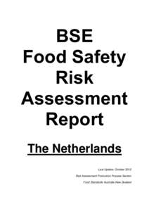 BSE Food Safety Risk Assessment Report The Netherlands