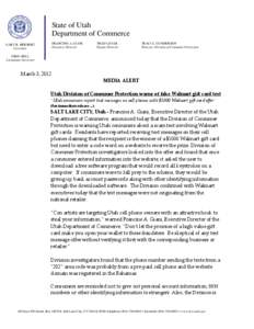 Walmart Gift Card Scam Press Release - 5 Mar 2012