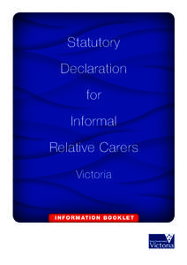 Statutory Declaration for Informal Relative Carers Victoria